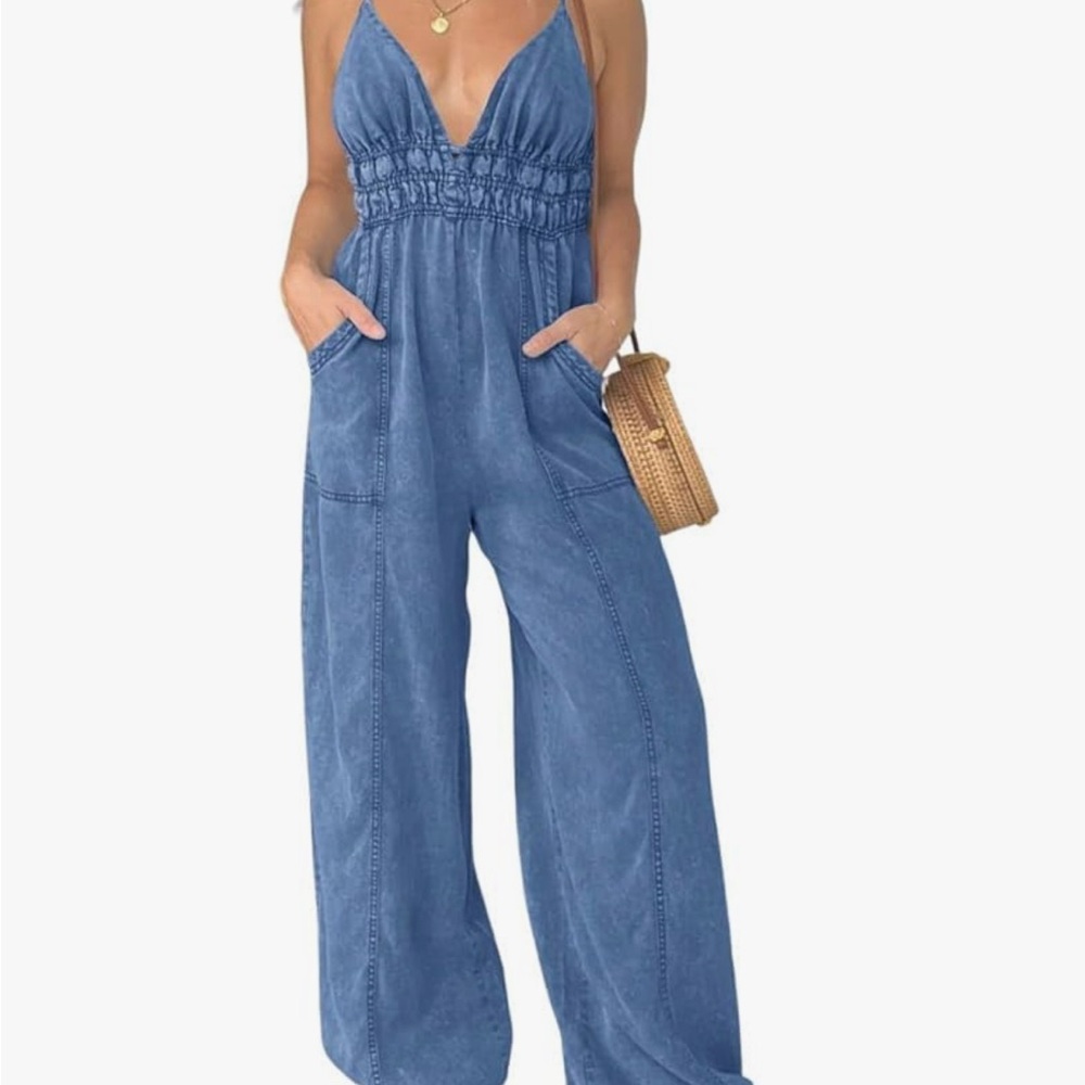 Blue Denim Jumpsuit